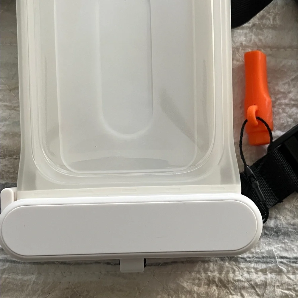 Waterproof Camera Case with Strap - White